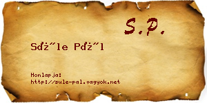 Süle Pál névjegykártya