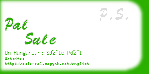 pal sule business card